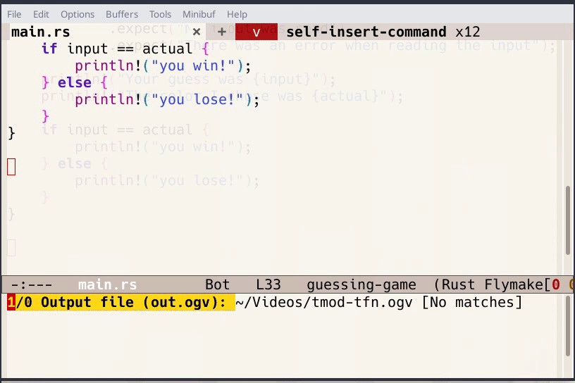 ./tmod-tfn.gif animation showing magic completion in Emacs